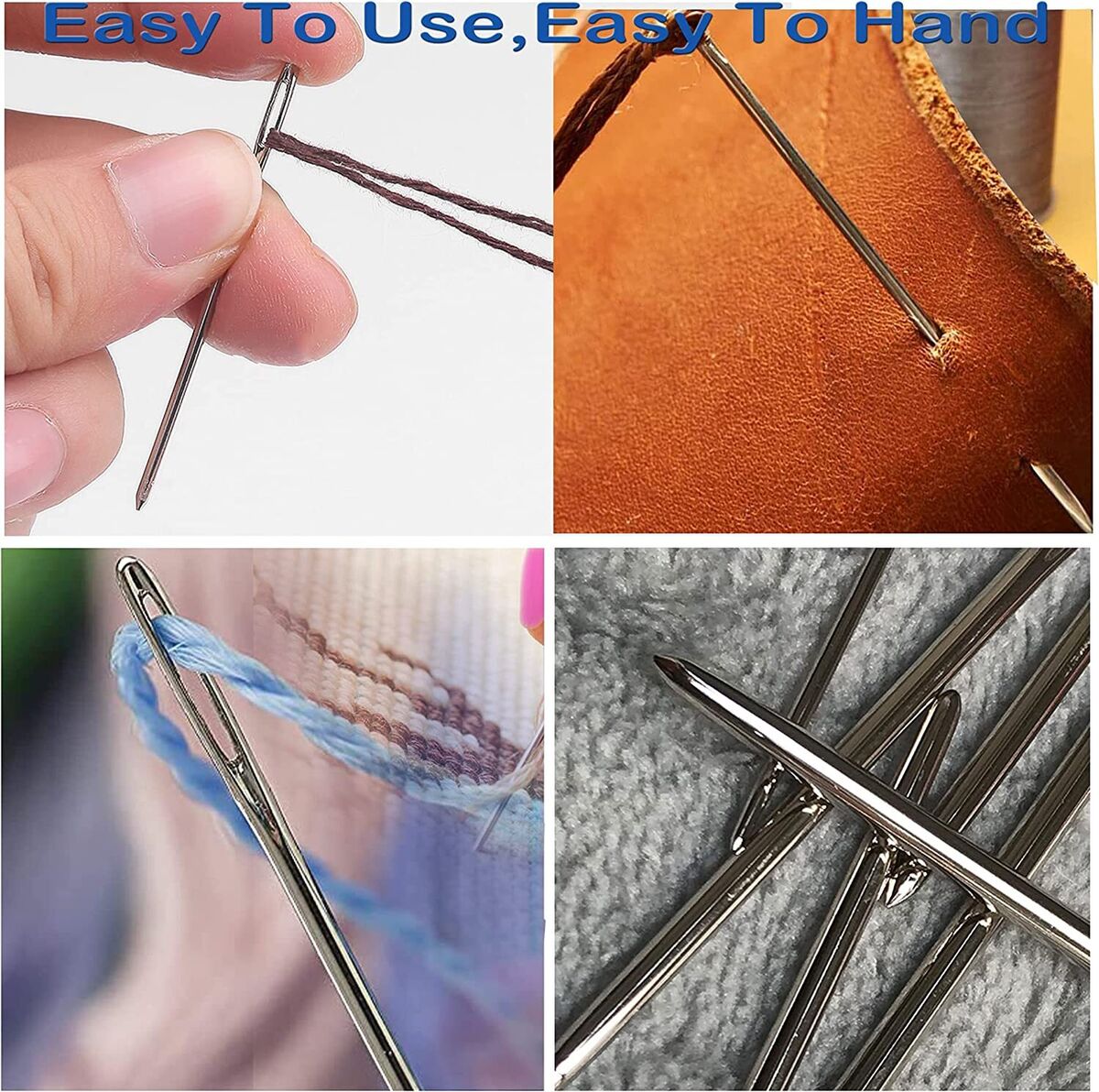 Large-Eye Blunt Needles, Stainless Steel Yarn Knitting Needles