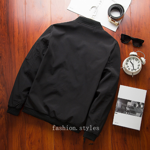 Giacca uomo zip uomo uomo casual streetwear hip hop slim fit cappotti baseball - Foto 6 di 29