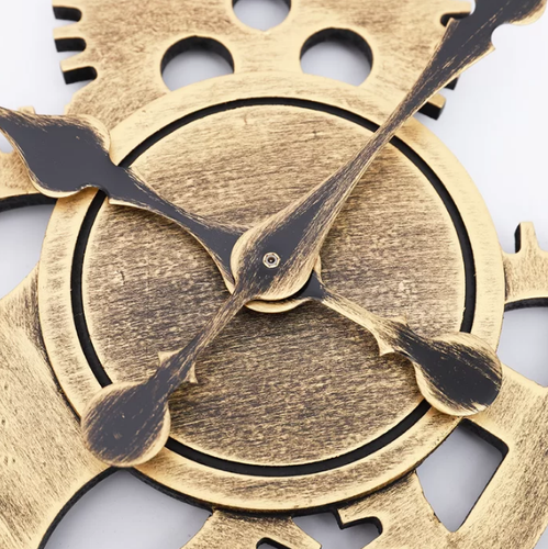 Moving Gear Metal Wall Clock for Modern Farmhouse Living Room Decor Wall Art - Picture 8 of 9