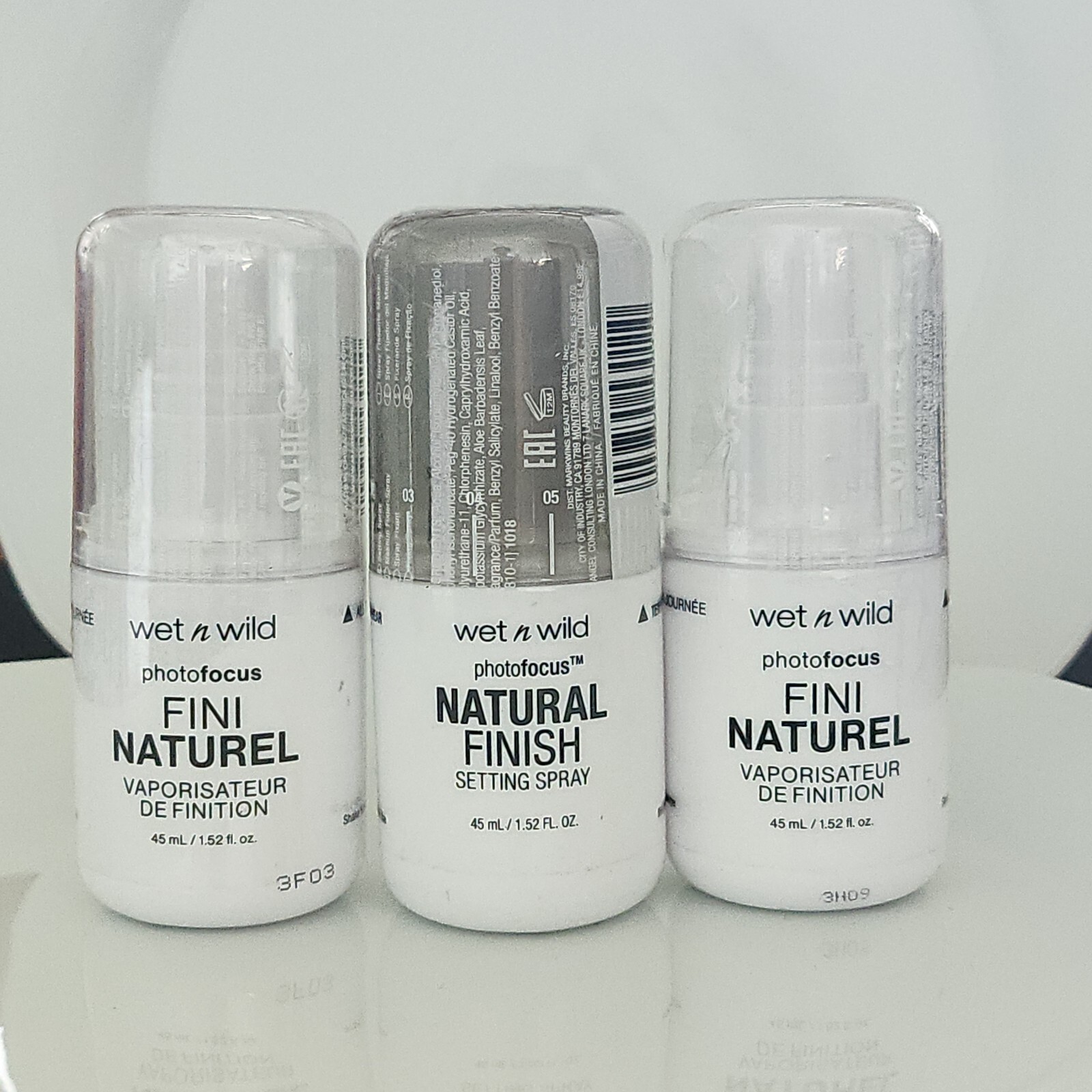 Wet n Wild Photofocus Natural Finish Setting Spray - 45ml X3