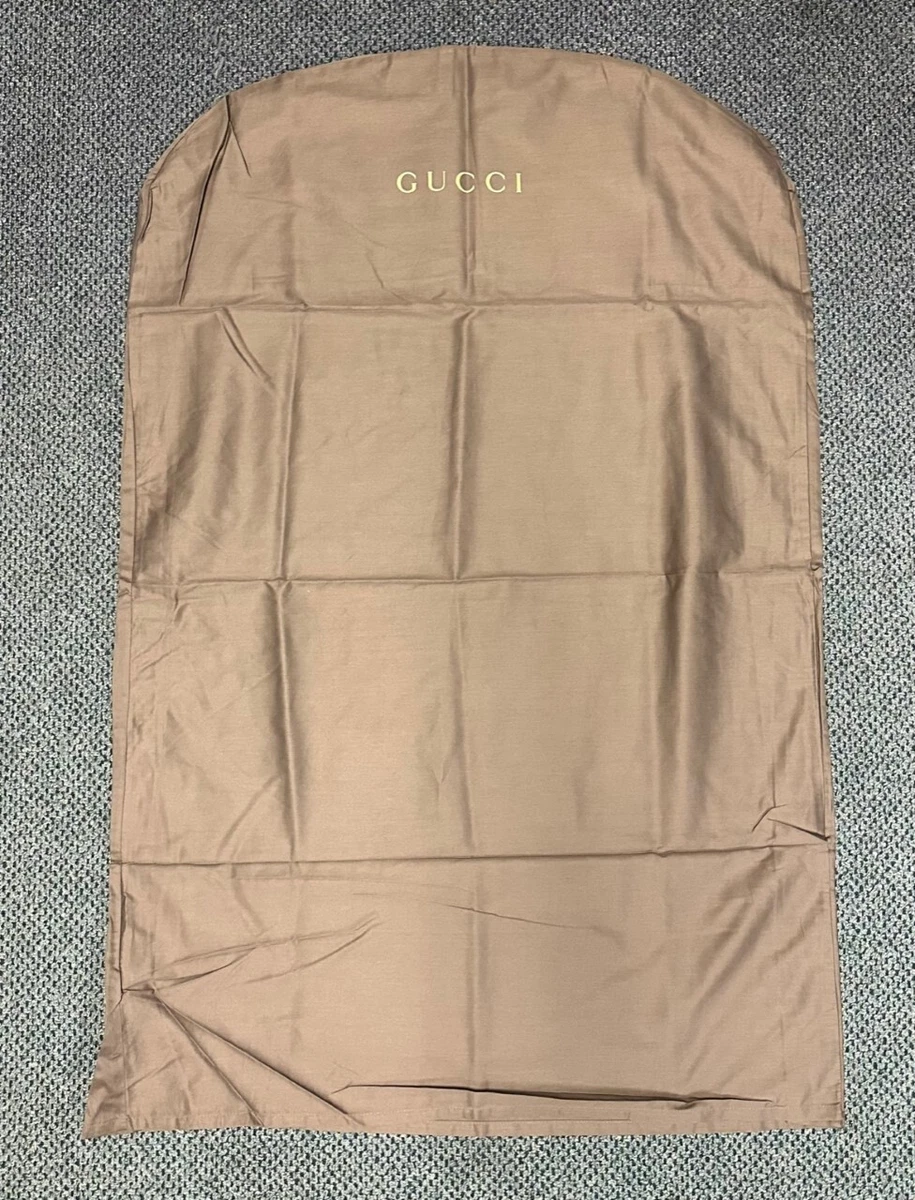 New Gucci Light Brown Fabric Dust Cover Garment Bag 27x43