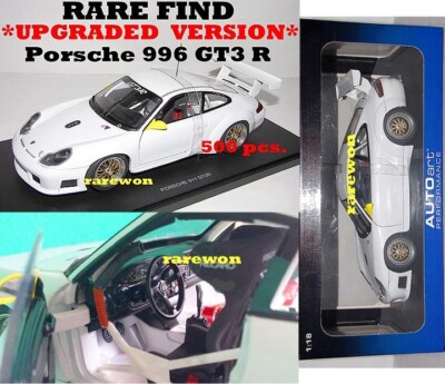 RARE Porsche 911 996 GT3R WHITE UPGRADED VERSION 1/18 AUTOart 77822 NIB