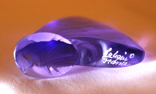 Lalique Crystal Purple/Pink Butterfly 2" Figurine "Grand Nacre Opaque Pink"+ Box - Picture 16 of 24
