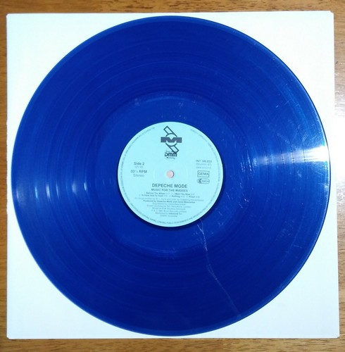 Depeche Mode - Music For The Masses Blue Vinyl LP Misprint Rare! Germany