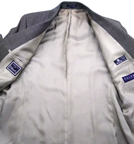 Ralph Lauren Sportmantel 46L Jacke braun Nagelkopf 100 % Lammwolle - Bild 10 von 24
