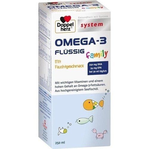DOPPELHERZ Omega-3 flüssig family system, 250 ml PZN 12351259 - Picture 1 of 2