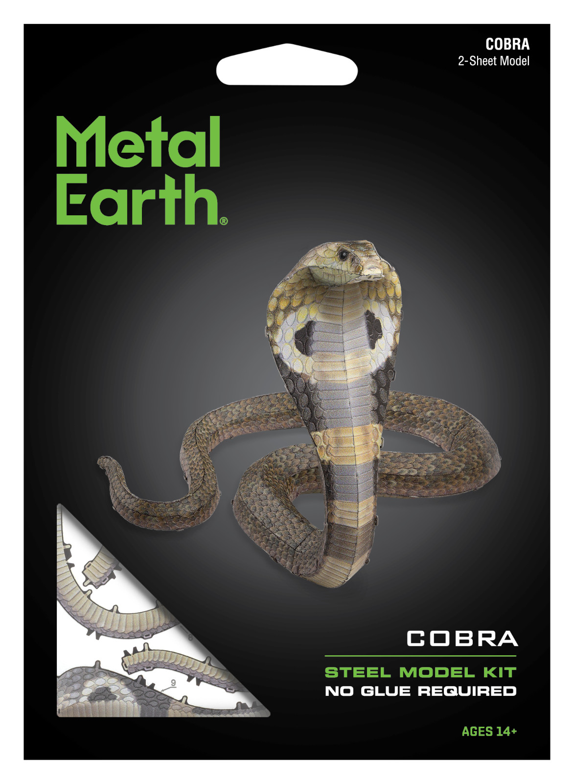 Fascinations Metal Earth Indian COBRA Snake 3D Laser Cut Steel Model Kit ME1032
