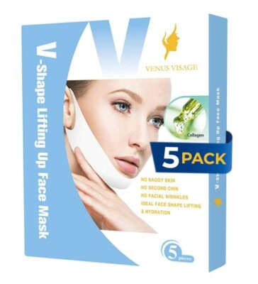 VENUS VISAGE 5 Piece V Line Lifting Mask   Invisible Face Slimming Strap - B16