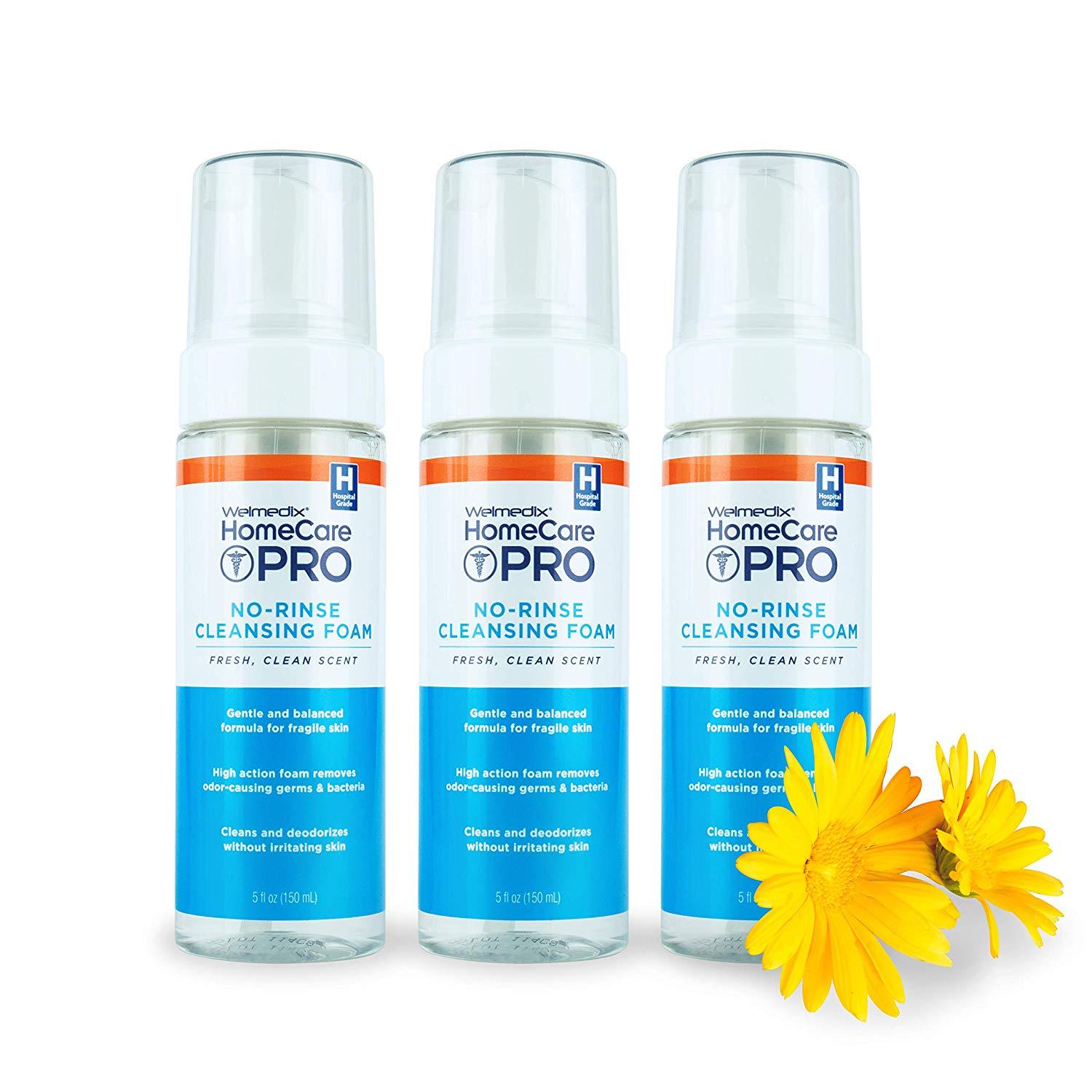 No Rinse Body Wash Cleansing Foam by HomeCare PRO 3 in 1 Rinse Free