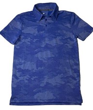 Men  s Golf Polo All in Motion Blue Camo Print Polo Shirt Small A