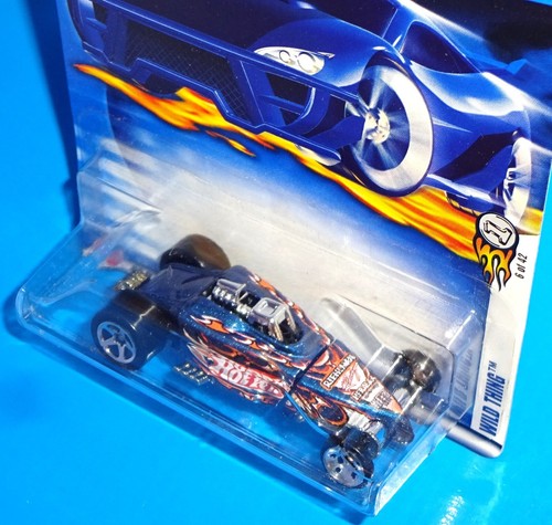 Hot Wheels 2003 First Editions Tire Fryer Mtflk Blue w/ Factory Board Error - Picture 3 of 5