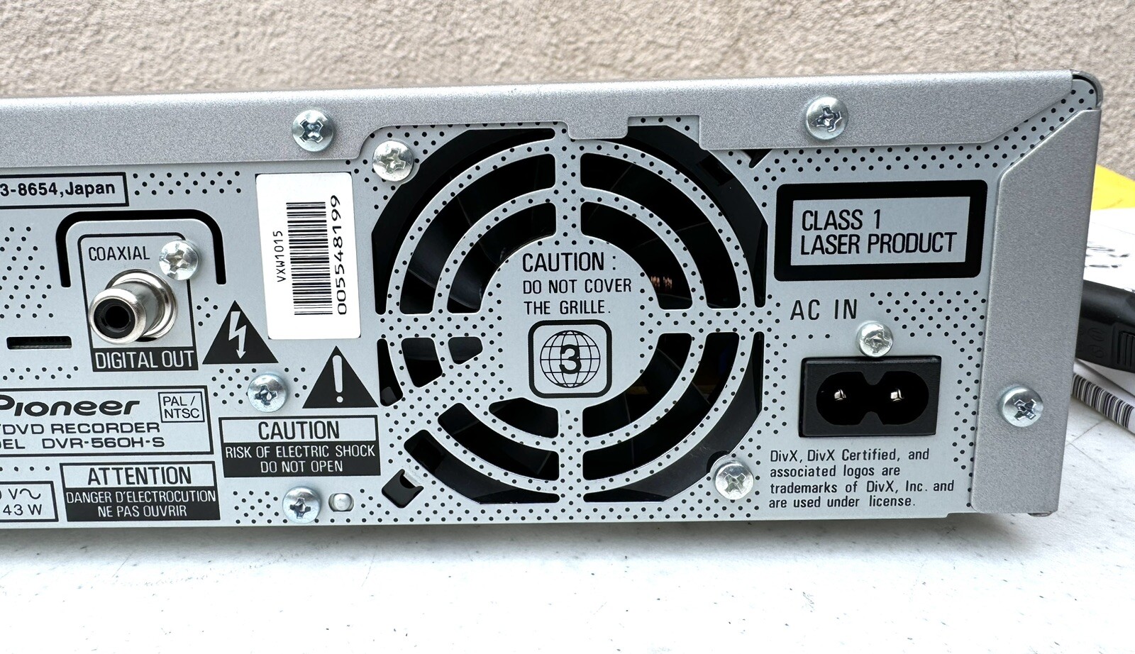 PIONEER DVR560HS HDD/DVD RECORDER 160GB HDD HARD DRIVE 1080P HDMI