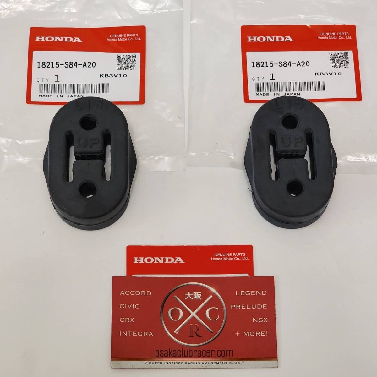 2X New OEM Honda Exhaust Hanger Rubber 01-03 3.2CL 99-03 04-08 09