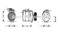 Kompressor Klimaanlage FüR VW Transporter V Bus 7HB 7HJ 7EB 7EJ 7EF