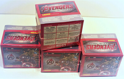Panini MARVEL AVENGERS AGE OF ULTRON 2015, 4 x BOX DISPLAY = 200 Packets Tüten