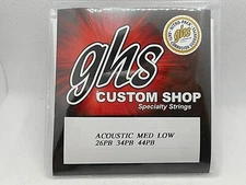 GHS Cigar Box Guitar String Set: 3-string Acoustic Medium Low Open G 