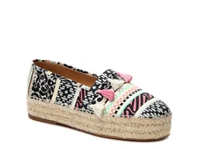 Crown Vintage Tasseled Kalani Platform Espadrille Shoes Size 8 Multi