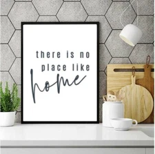 Home Kitchen Quote Poster Typography Instant Download Printable Digital Wall Art