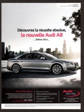 2011 AUDI A8 Original Print AD | Gray 4-door town car photo French Canada