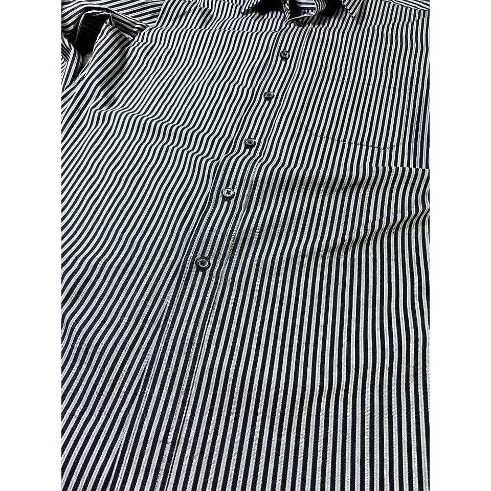 Camisa de vestir Covington a rayas sin arrugas manga larga abotonada S/C Foto 4 de 4