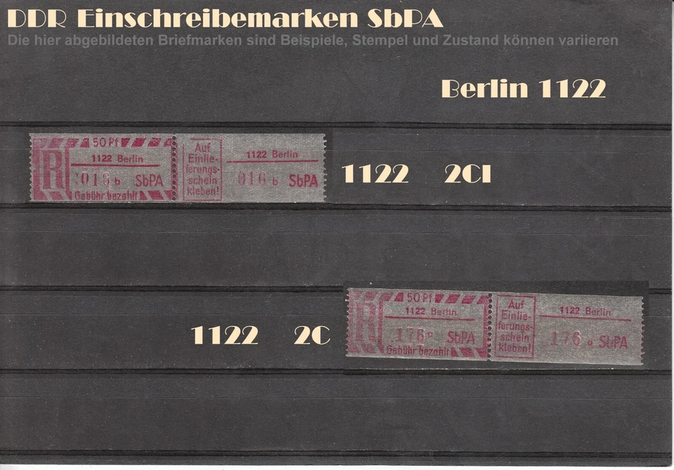 DDR R-Zettel SbPA Einschreibemarken BERLIN 1114 bis 1199 postfrisch ** LOT - Bild 3 von 4