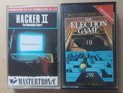 Commodore 64 Cassette Games - Hacker 2 The Doomsday Papers & The Election Game