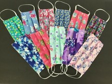 Face Mask Set of 6 Lightweight Washable Assorted Prints Handmade USA
