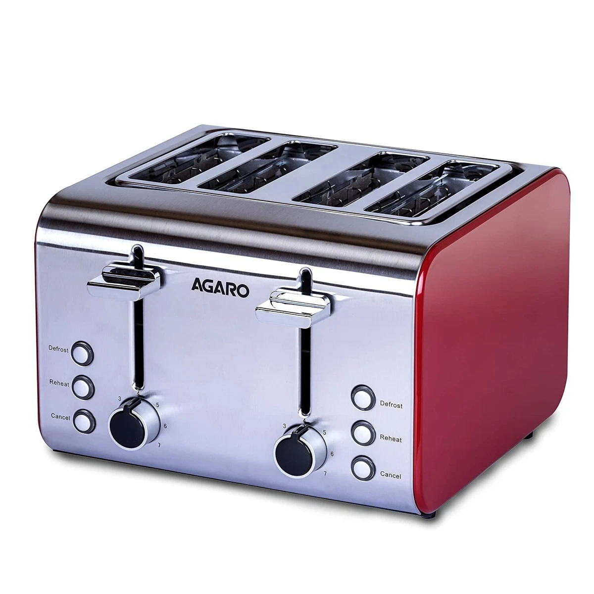 Home Kitchen Appliances 1600 Watt 4 Slice Stainless Steel Pop Up Bread  Toaster