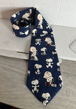 VTG Snoopy Sax Appeal Neck Tie Charlie Brown and Gang Peanuts MADE IN USA