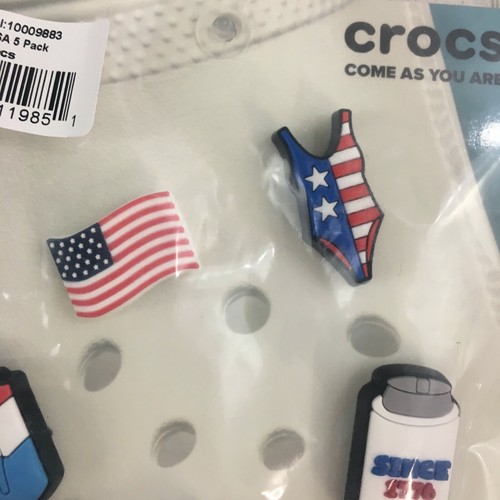 Crocs Jibbitz Charms American Flag Patriotic Popsicle Sunglasses NEW - Picture 3 of 7