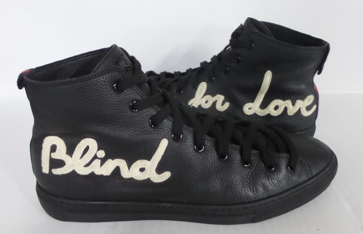 靴 Gucci Blind For Love sneakers Gucci, Blind For Love, High Top, Sneaker, Blk, Leather 8 1/2