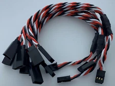 (5) Futaba Y Servo Extension Leads / Splitters with 20CM Heavy Duty 20awg Wire