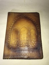 Vintage Latvia USSR Soviet Old Riga Real Leather Book Cover (C)
