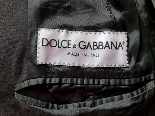 JACKET ITALY VINTAGE AUTHENTIC DOLCE & GABBANA BLACK WOOL MEN'S BLAZER-US38/EU48 - Picture 9 of 10