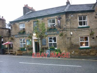 PHOTO  THE RAILWAY INN ON SHAW HALL BANK ROAD GREENFIELD 2010