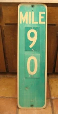 F23 - MILE MARKER 90 REAL ROAD STREET SIGN, Measures 36" x 10"