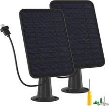 2Pcs Micro-USB Solar Panel for Blink Outdoor/Outdoor 3rd Gen /XT XT2 Camera USA