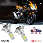 H7 LED Headlight Bulbs Kit For Kawasaki Ninja 650R EX650C 2009-2011 EX650A 06-07