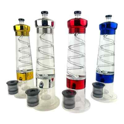 #ad 14 Inch Lava Lamp Bong Electric LED Glass Hookah Smoking Water Pipe Multi Color $64.97