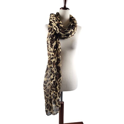 Leopard Print Scarf One Size Rectangle Animal Print Fierce Fashion Cheetah 69x43