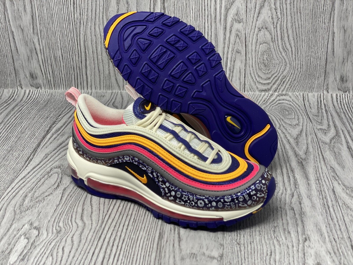 Nike Air Max 97 GS Purple Orange Pink Sneakers CI9929-500 Sz Nike Air Max 97 GS Purple Orange Pink Sneakers CI9929-500 Sz