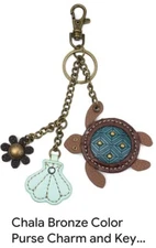 Chala Turtles Mom and Baby Bag Charm Keychain Brand New