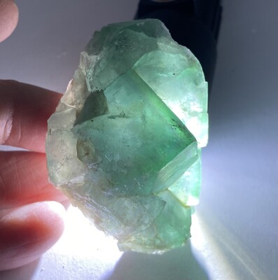Fluorite Green Crystal Specimen From Madagascar 65g Fluorescent