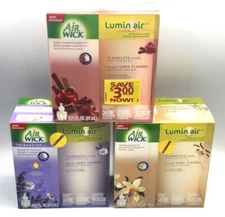 1 AIR WICK Lumin Air Flameless Candle Electric &1 Airwick Refill- U CHOOSE SCENT
