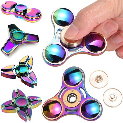 Rainbow Hand Tri-Spinner Fidget Spielzeug EDC Spinners Für ADHS Anti Stress Toy