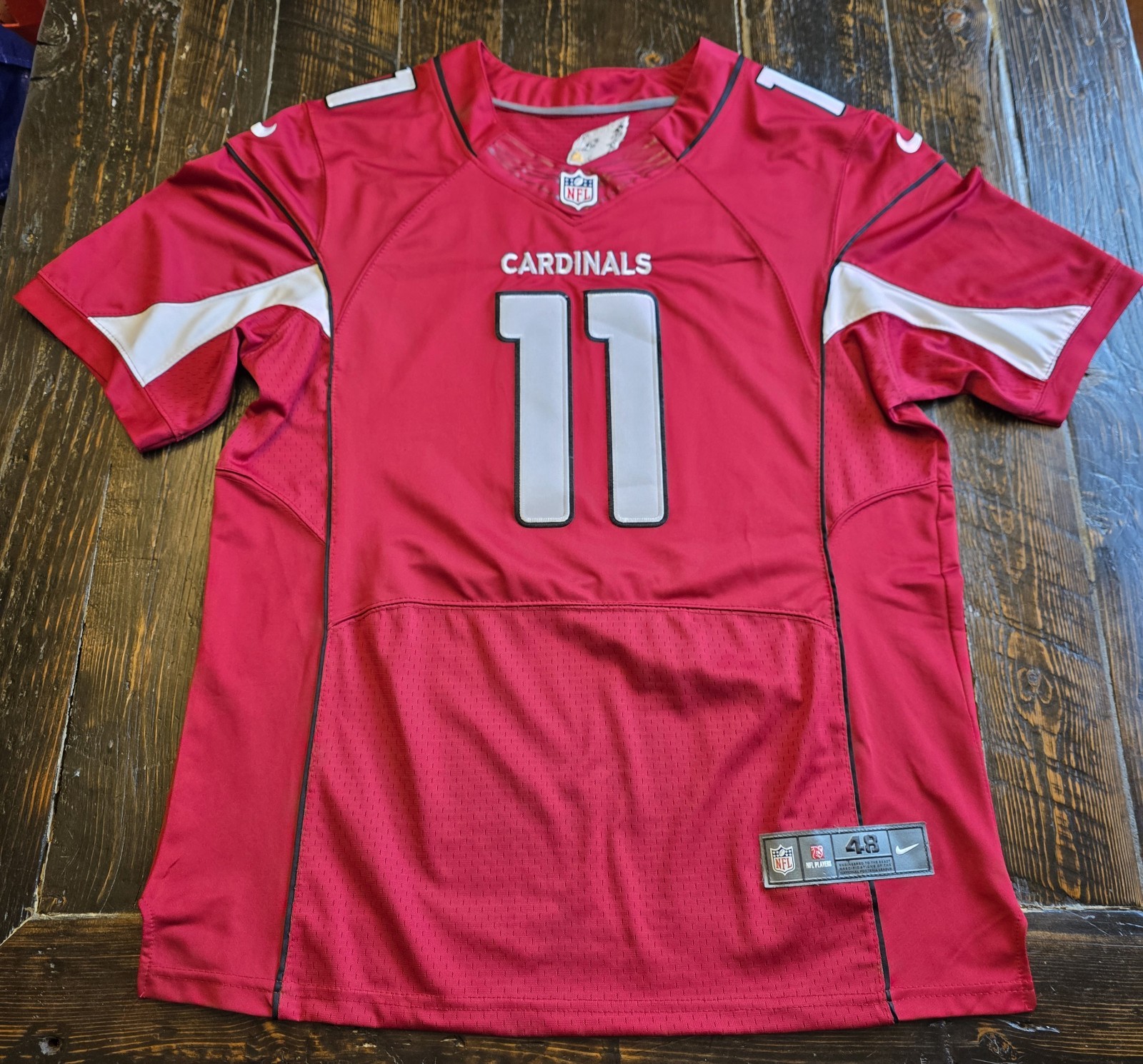 Larry fitzgerald #11 arizona cardinals nike on field jersey size 48 sewn nfl