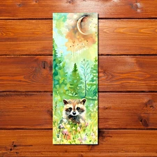 Whimsical Bookmark - Raccoon Wildlife Nature Reader Gift 6x2