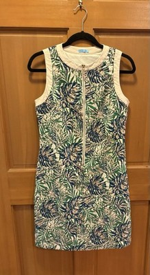 j mclaughlin dress Size 6 Shift  Sleeveless Jacquard Palm Leaf Print