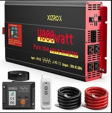 4000W Pure Sine Wave Power Inverter, 24V DC to 110v/120v Converter