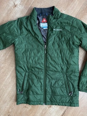 Columbia Women's Green Full Zip Mid-Length Insulated Omni-Heat Jacket Size L